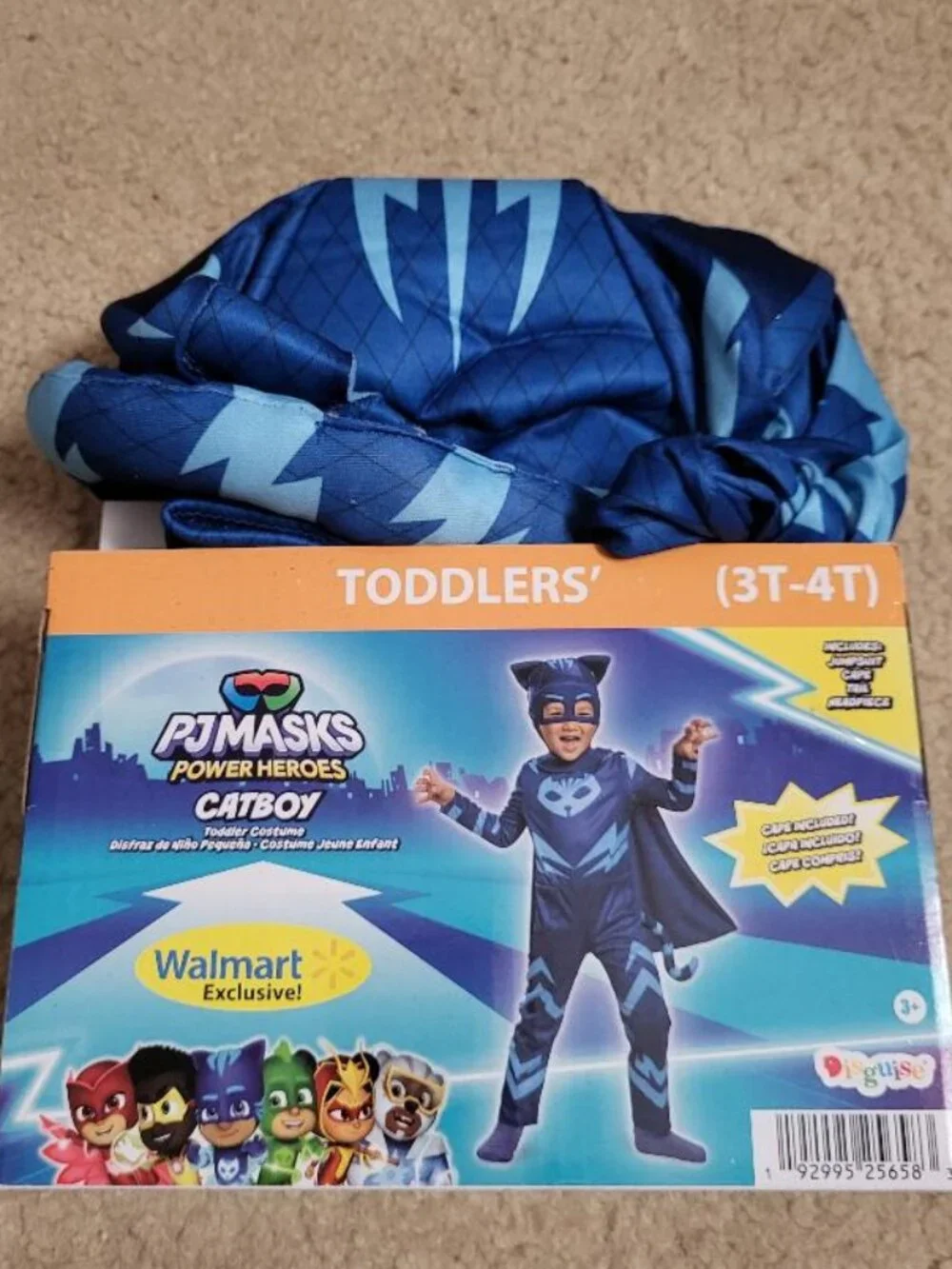 Costume, 3T-4T, Blue with Mask, Cape and Suit